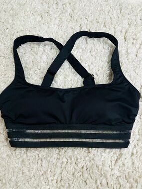 NWT Gibson Latimer Black Bikini Top Adjustable Back Straps with Mesh Band XS